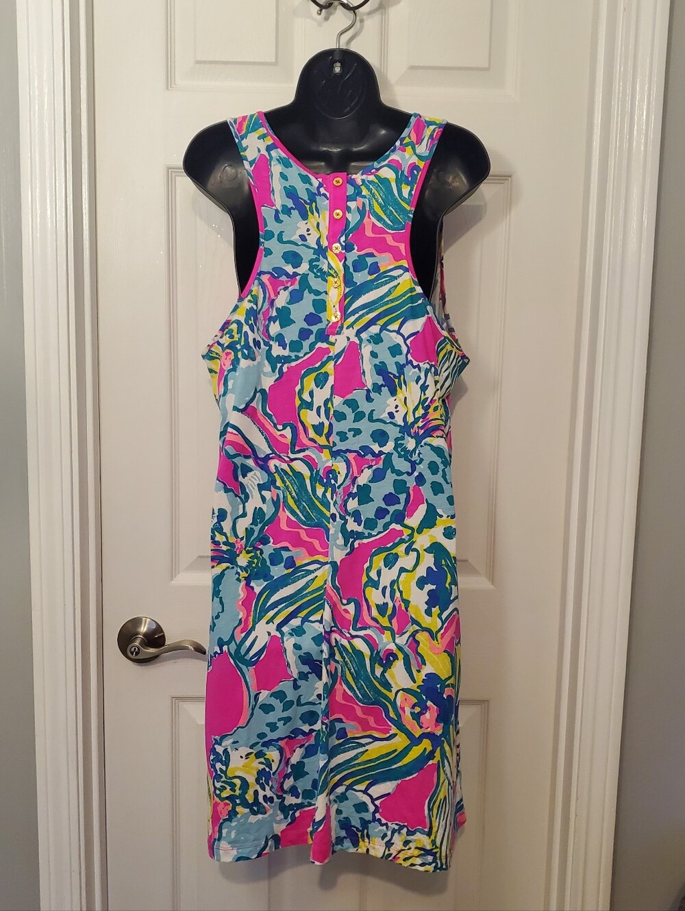 Lilly Pulitzer Women’s Pink floral print dress XL DAMAGED - Picture 3 of 4